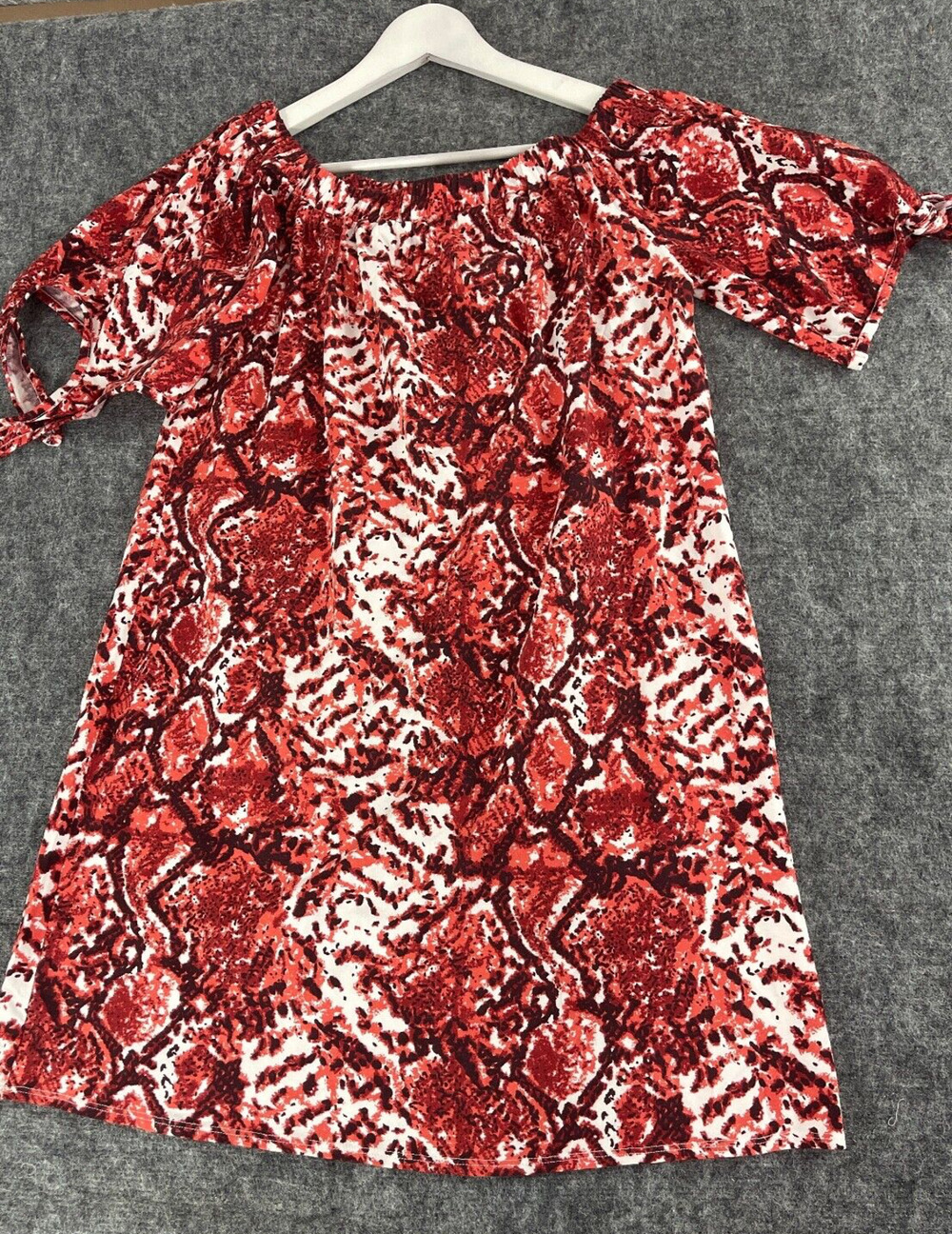 Dorothy Perkins A Line Dress Womens 12 Sundress Tie Dye Red Short N334